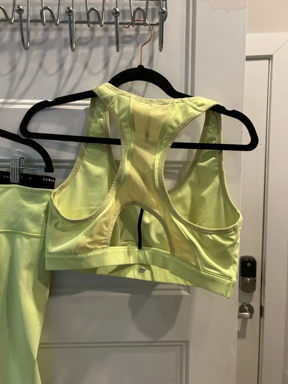 Fabletics Neon Lime Racerback Sports Bra and Cropped Leggings and - Picture 3 of 8